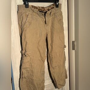 Women's Lucky Brand Lightweight 6 Pocket Cropped Cargo Pant. Size 4